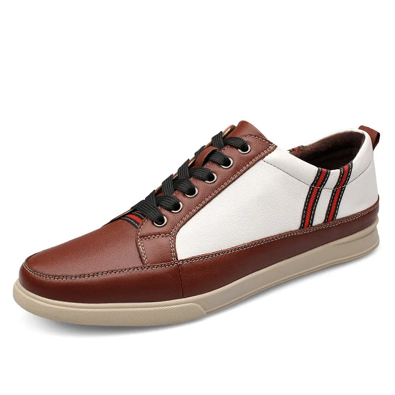 

Fashion All-match Men Brand Casual Flats Handmade Genuine Leather Spring Summer Men Flats 2016 Size 37-46 5-11 Free Shipping