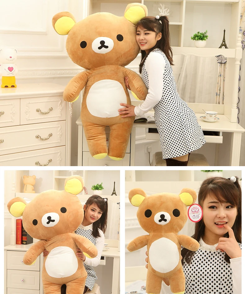 Kawaii rilakkuma пара Плюшевые персонажи мультфильмов игрушки мягкие животные коричневый медведь мягкая кукла для девушки хороший подарок