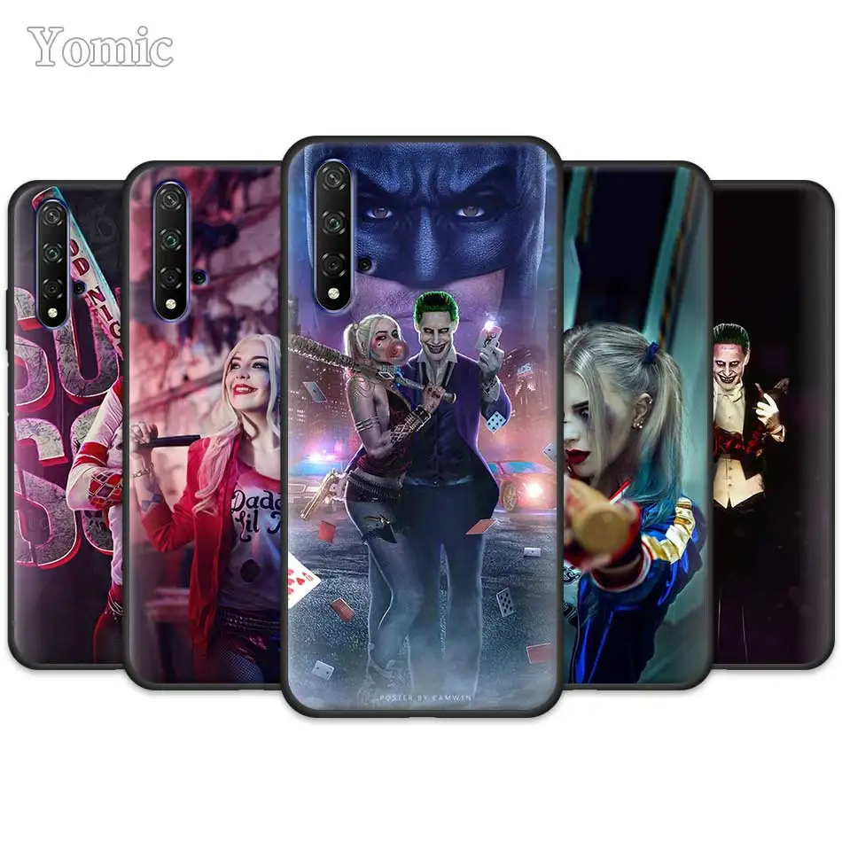 

Black Silicone Case for Huawei Honor 20 Pro 9 10 20 Lite 7A 7C 7S 8A Pro 8X 8C 8S View 20 Suicide Squad Harley Quinn Joker Coque