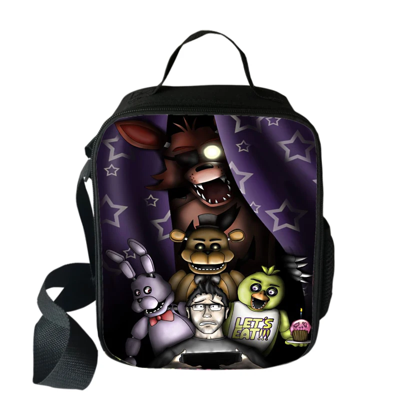 Мультяшная Портативная сумка для ланча Five Nights at Freddy женщин и мужчин