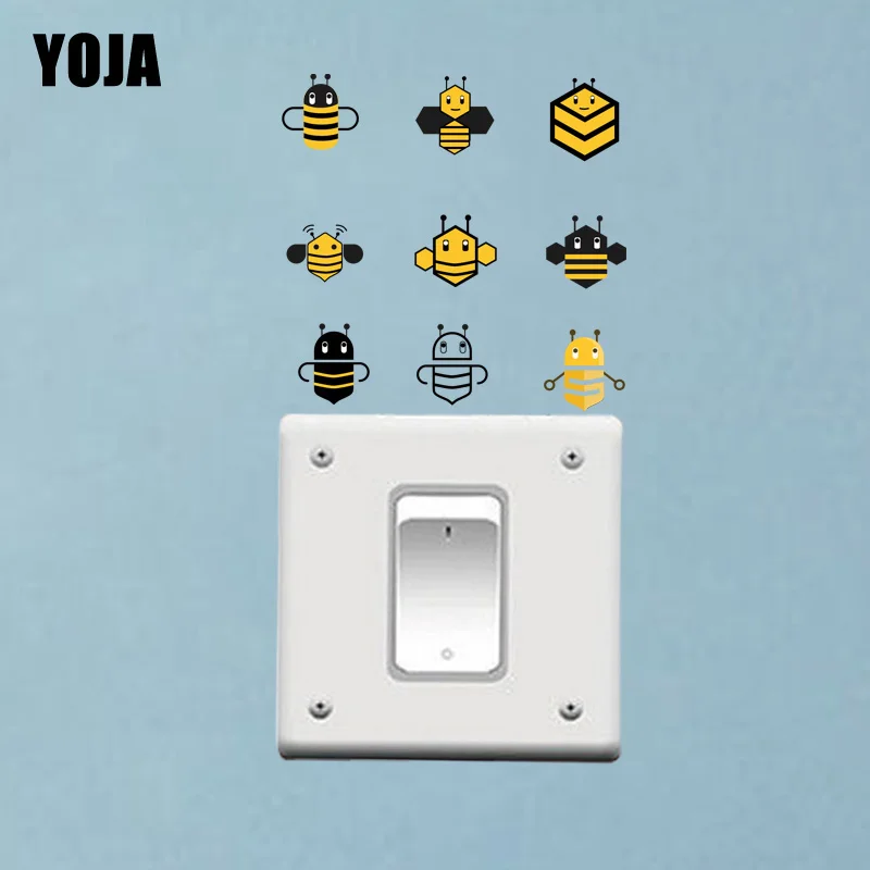 YOJA мультфильм декор для детской комнаты ПВХ милая пчела Наклейка на стену