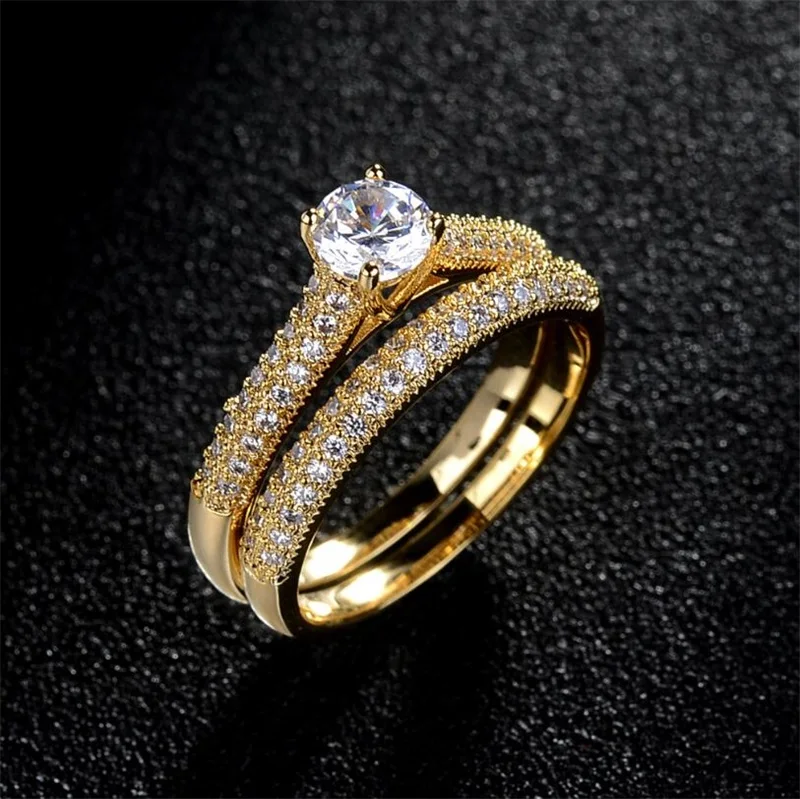 Брендовое женское маленькое круглое кольцо, циркониевое кольцо, модное белое/розовое золото, ювелирное изделие, обручальные кольца для женщин