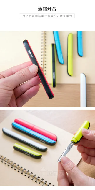 Mini Morandi Color Folding Scissors Travel Portable Design Stainless Steel  Cutter for Paper Work School Craft