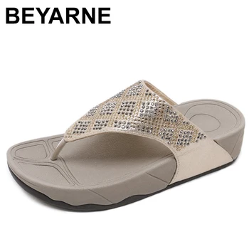 

BEYARNE summer new slopes and cool slippers Thick bottomed muffin and outdoors wearing a trifle slipper Water drill sandalsE683