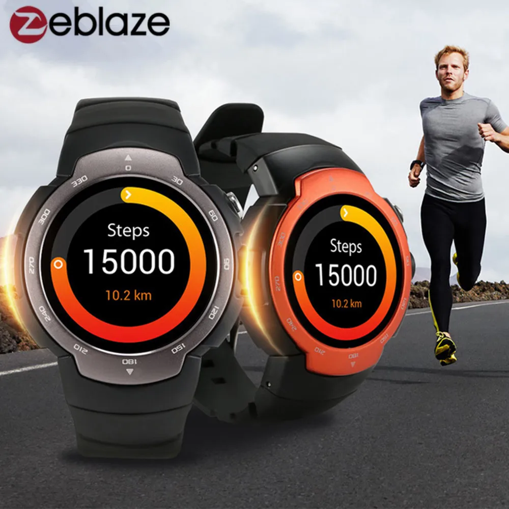 Zeblaze Блиц Smartwatch Android 5.1 Quad Core 1.3 ГГц 512 МБ RAM 4 ГБ ROM Водонепроницаемый Шагомер Монитор Сердечного ритма часы-Телефон