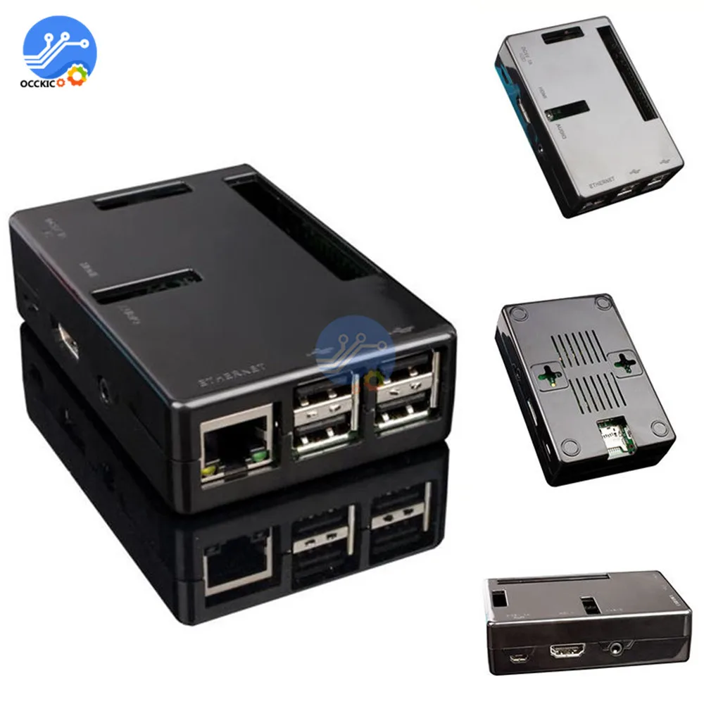 Черный чехол для Raspberry Ports Pi 2 B корпус ABS V2|enclosure case|enclosure transparentenclosure abs |