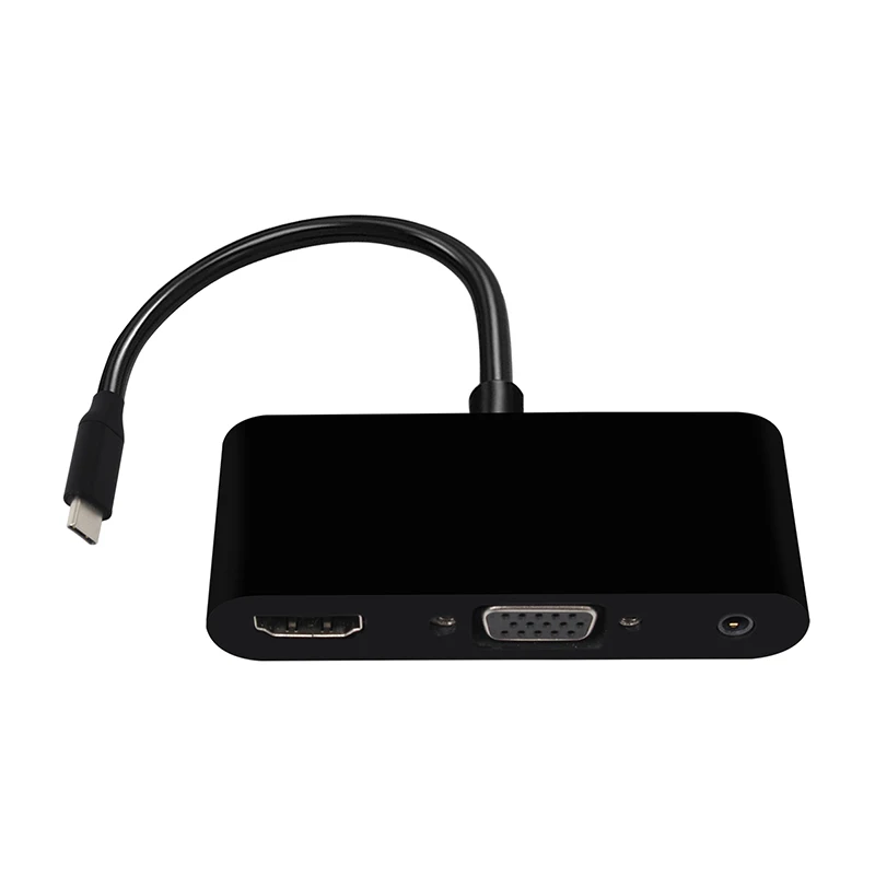 Адаптер преобразователь USB 3 1 в Тип C HDMI + VGA аудиоразъем 5 мм поддержка 4K * 2K