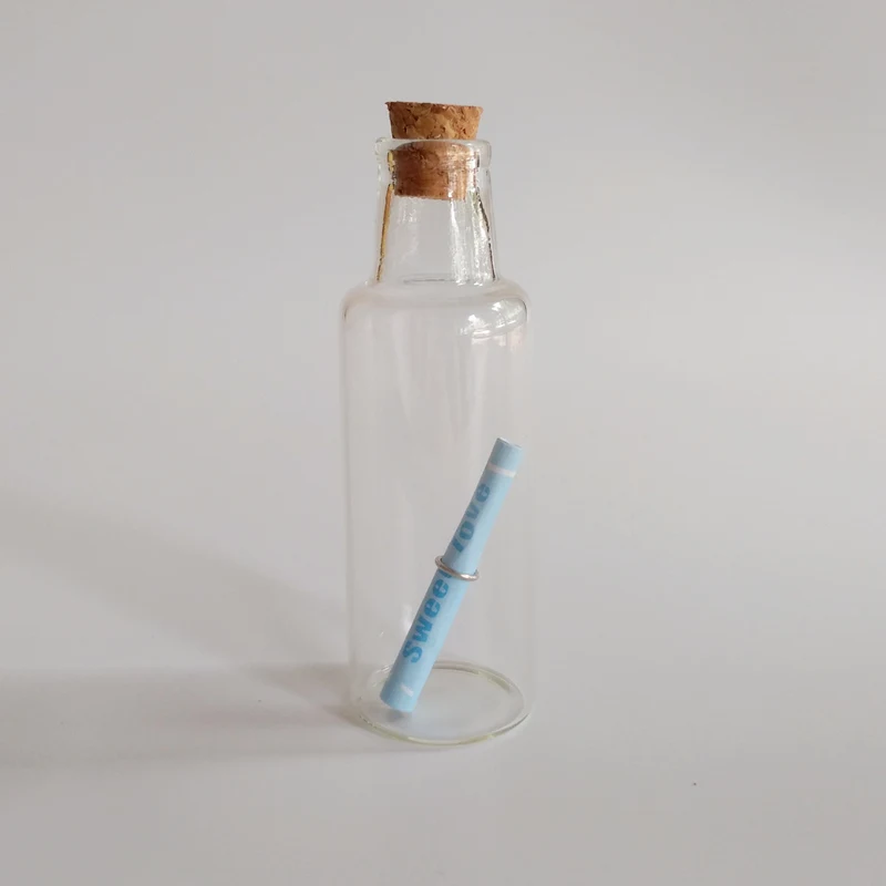 

20pcs/lot 35ml Clear glass bottle with cork 30*90mm large wine bottle shape wishing drifting glass vials for Holiday decoration