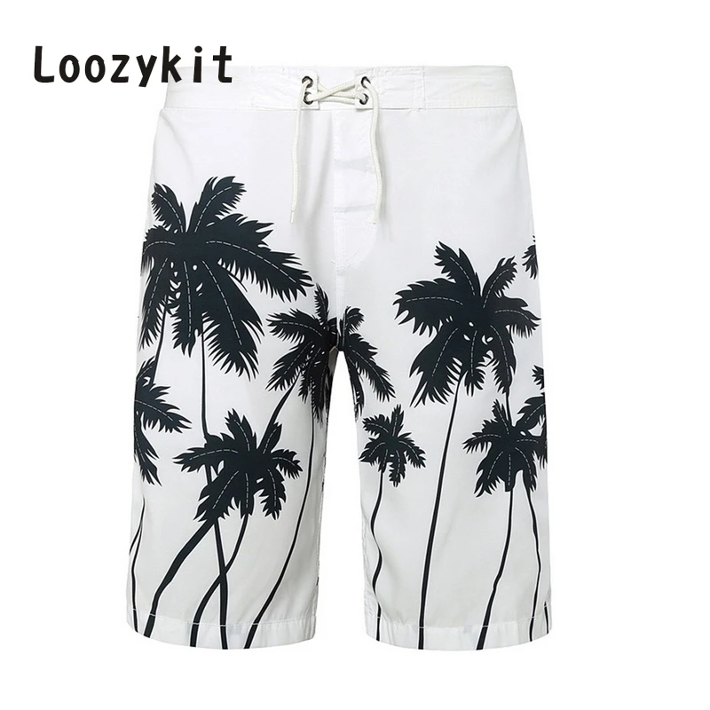 LOOZYKIT 3XL для мужчин's пляжные шорты Модные Одежда заплыва Гавайский пляжные шорты в повседневном стиле Drawstring шорты для женщин Праздник Masculino