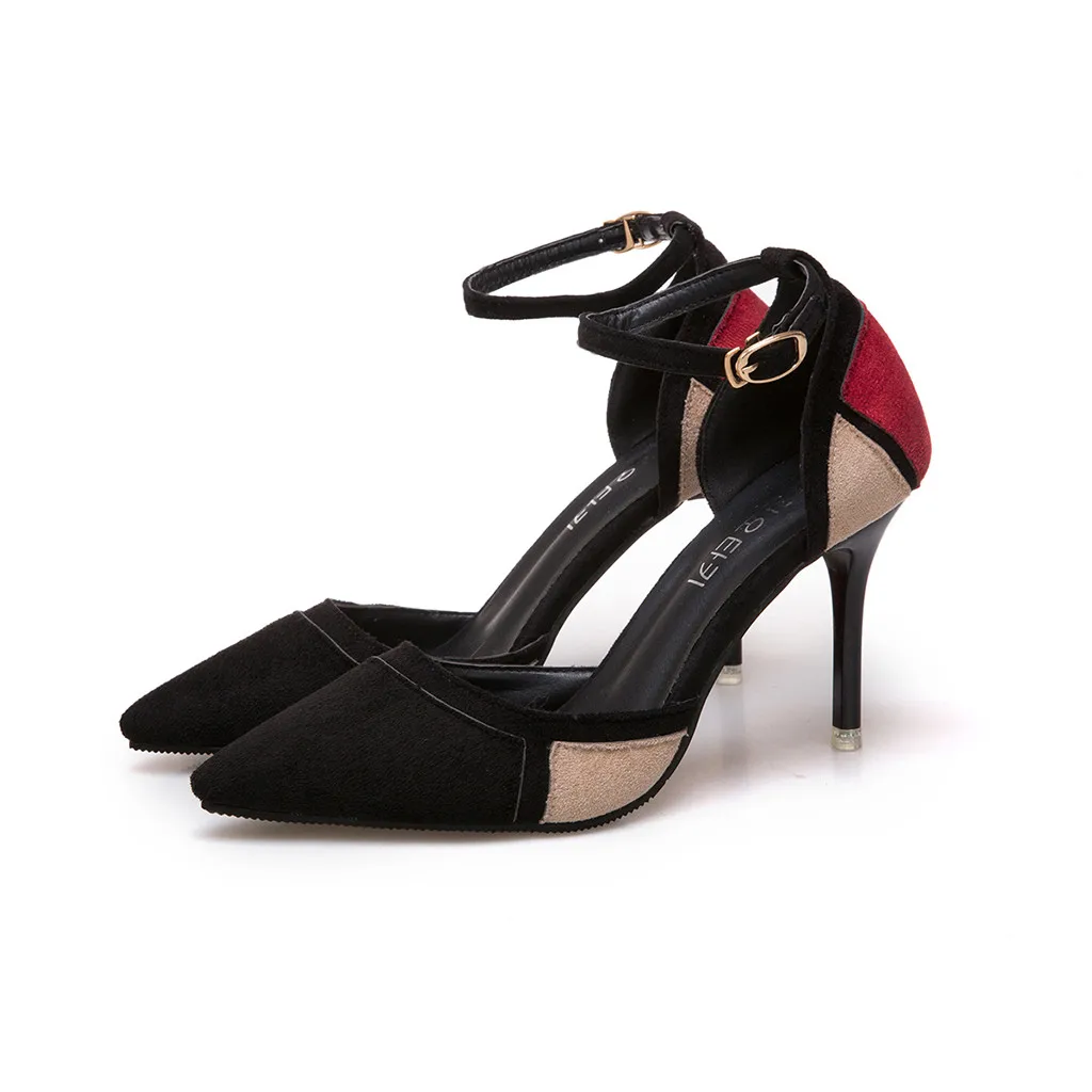 YOUYEDIAN/Женская обувь с острым носком на высоком каблуке, модельная обувь для вечеринок, разноцветная обувь на высоком каблуке для деловой женщины,#507g30