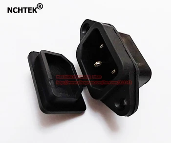 

NCHTEK 10A 250V IEC 320 C14 3Pin Male Plug AC Power Socket with Rubber Waterproof Cover/Free Shipping/30PCS