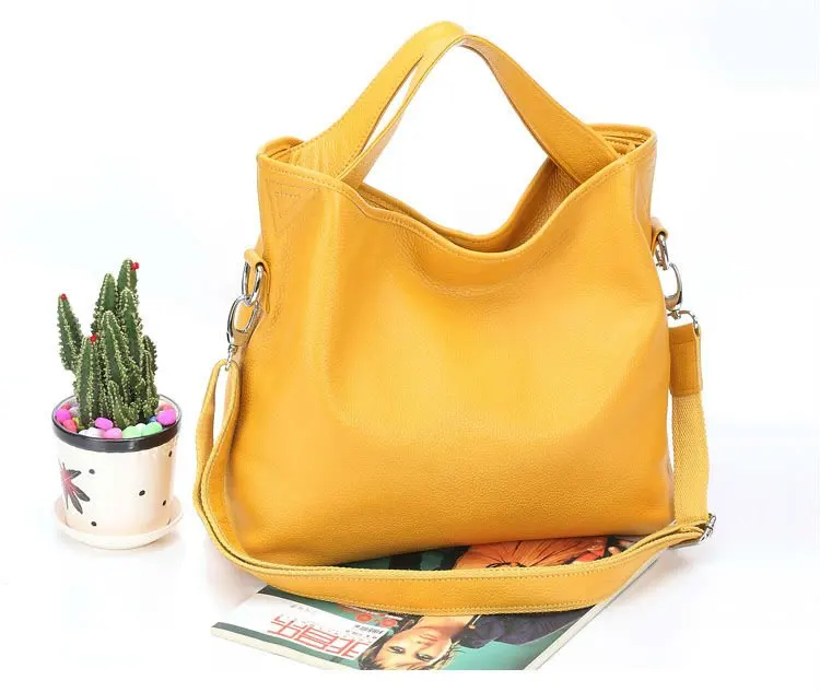 Fashion Women Handbag Genuine Leather High Quality Real Cow Fashion Women Handbag Genuine Leather High Quality Real Cow Brand Name Handbags Candy Color Tote Shoulder Bag In Bags From Luggage