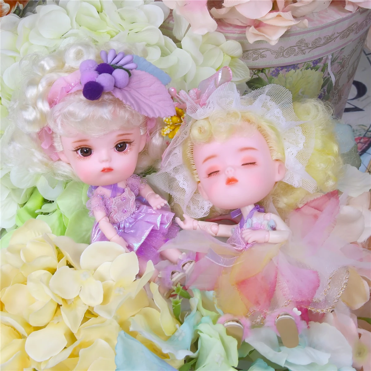 

Dream Fairy 1/12 BJD doll 26 joint body ob11 mini doll with clothes shoes 14cm Cute children gift toy, name by DODO