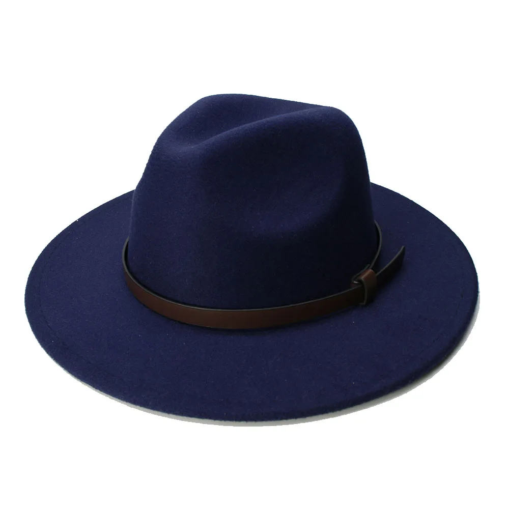 summer fedora LUCKYLIANJI Retro Kid Child Vintage 100% Wool Wide Brim Cap Fedora Panama Jazz Bowler Hat Leather Band(54cm/Adjusted) summer fedora