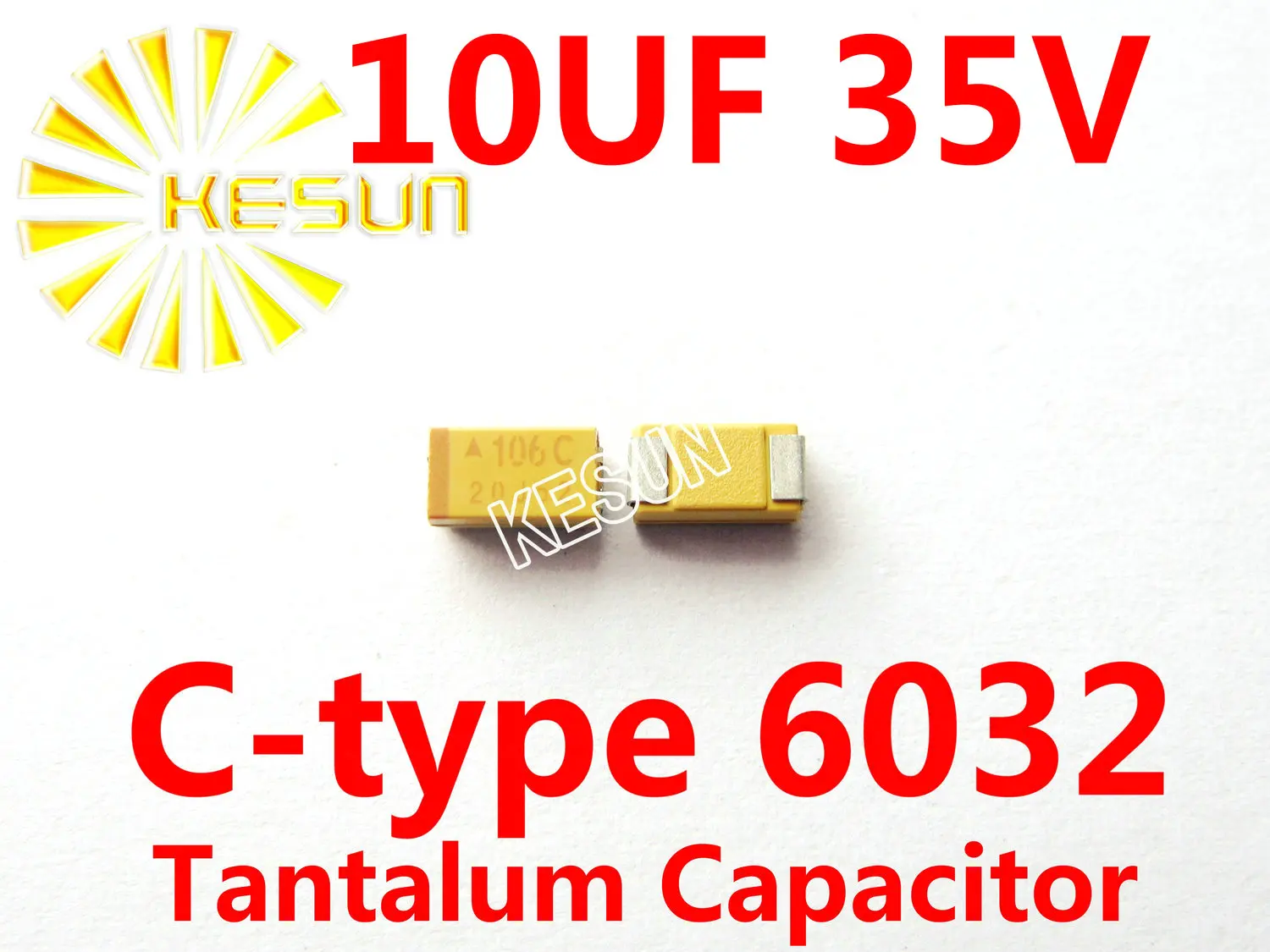 

10UF 35V C type 2312 6032 106V SMD Tantalum Capacitor TAJC106K035RNJ x500PCS