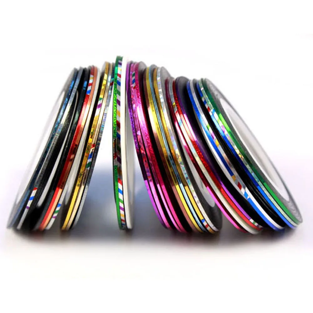 

32 Color Rolls Striping Tape Line 3D Nail-Art nails Decorations new arrive Stickers stamper 2016 Beauty Brand nail stiker lot