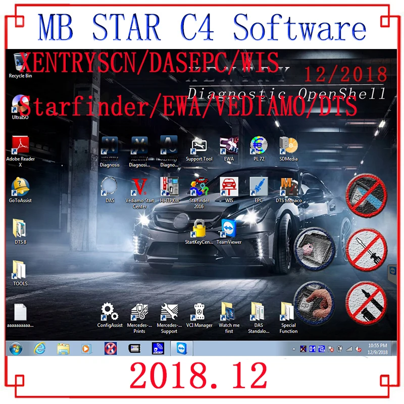 

Quality mb star C4/C5 2019.07 newest full software with 320Gb HDD/SSD 07/2019V Xentry/DTS/Vediamo MB SD Connect 4 Tool software