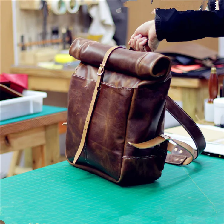 Кожаный рюкзак ручной работы с рисунками Ami, 4 мм, BDQ-121 сумка на плечо, версия DIY, кожаная художественная сумка, бумажный рисунок