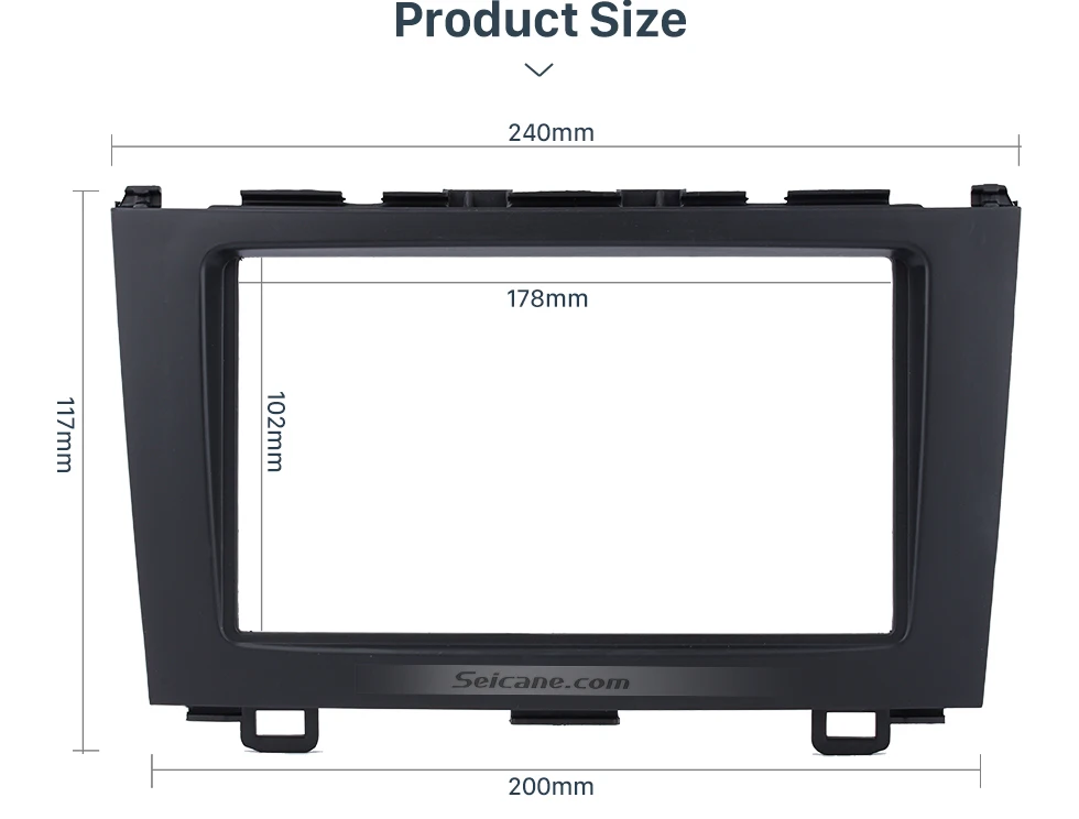 Seicane черный 178*100 мм 2Din стерео Панель Крепление отделка комплект DVD Панель рамки для 2008 2009 2010 2011 Хонда сrv