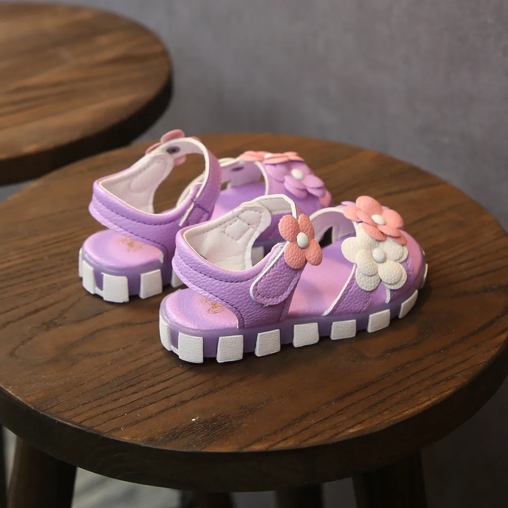 Г.; Высококачественная детская летняя обувь для маленьких девочек; детская обувь для девочек из искусственной кожи; обувь принцессы с цветами для девочек