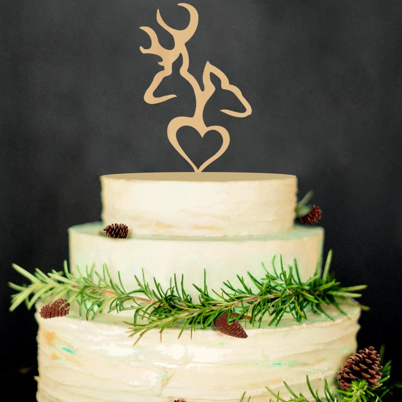 Antic Rustic Wedding Cake Topper Laser Cut Wood Letters Wedding