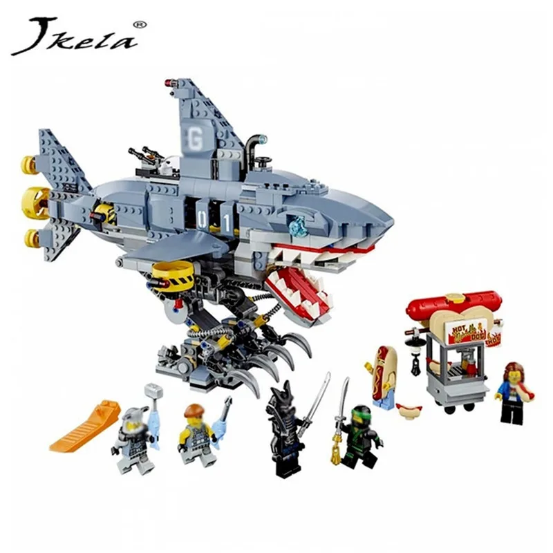 

[Hot] Garmadon Set Big Shark Ninjagoe Movie Building Blocks Children Model Gift Toys Compatible With LegoINGlys NinjagoINGly