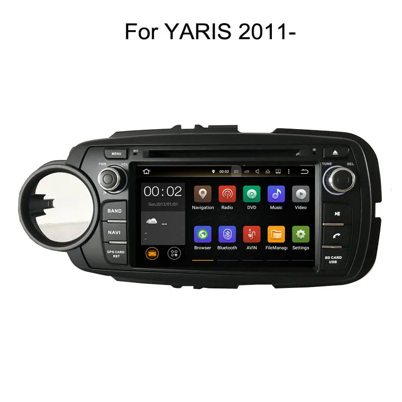 

Octa Core Android 8.0 PX5/PX3 Fit TOYOTA YARIS left or right driving 2011 - Car DVD Player Navigation GPS Radio