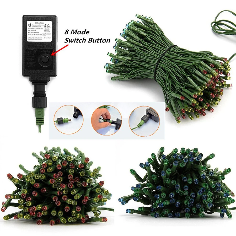 24V Safe Voltage Green Cable 10M 100 LED String lights Christmas Holiday Lights for Xmas Trees Party Wedding Events Decoration 24V Safe Voltage Green Cable 10M 100 LED String lights Christmas Holiday Lights for Xmas Trees Party Wedding Events Decoration