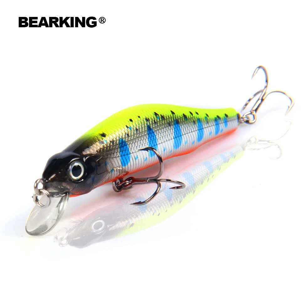 Retail bearking quality fishing lures, assorted color, minnow crank  80mm 8.5g,magnet system. bearking 2016 hot model crank bait