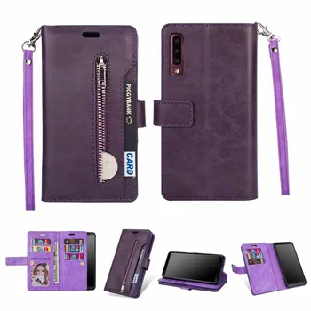 

Zipper Wallet Leather Case for Samsung Galaxy A10 A20 A30 Case Multifunction Phone Cover for Samsung A50 A70 A40 A20E M20 Cover