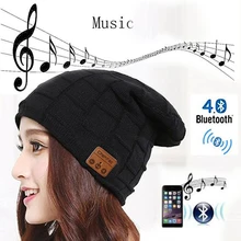 Bluetooth 4.2 Music Hat Headphone Headset Earphone With Mic Winter Sports Hat Cap Stereo Speaker, Support TF Card,Christmas gift