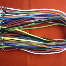 Высокое качество Винтаж серебряный с застежкой "Лобстер" заявленное фирмой колье бархатная верёвка Цепочки и ожерелья& Подвески ручная работа аксессуары ювелирные изделия 100 шт. B483