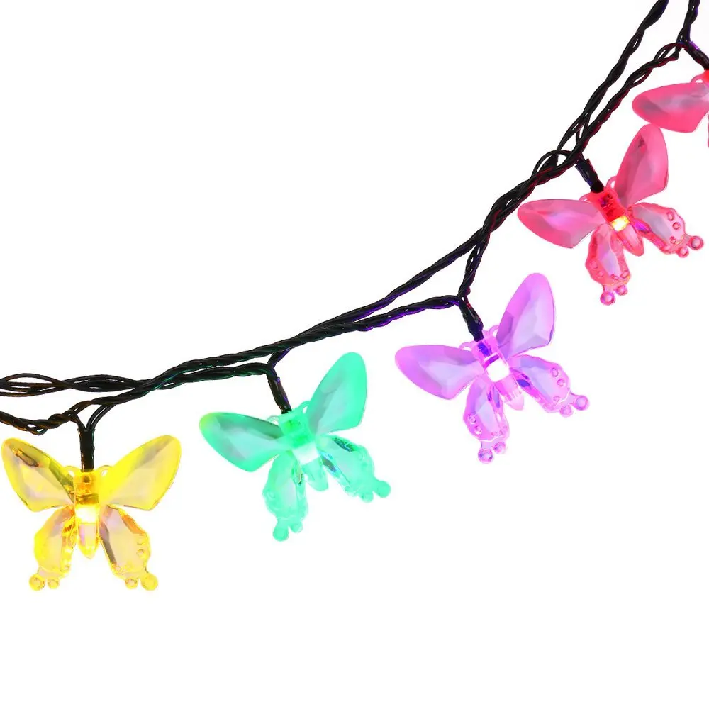 

Solar Lamps 7M 40LEDs Colorful Butterfly Garland Fairy Luces Waterproof Christmas Outdoor Garden Solar led Decoration Light