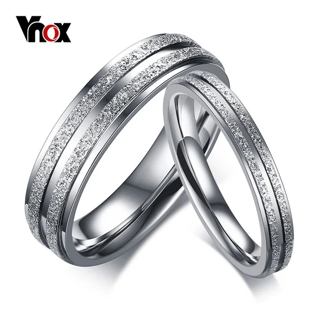 Vnox Forever Love Engagement Rings for Women Men Stainless Steel Wedding Bands C Vnox Forever Love Engagement Rings for Women Men Stainless Steel Wedding Bands C