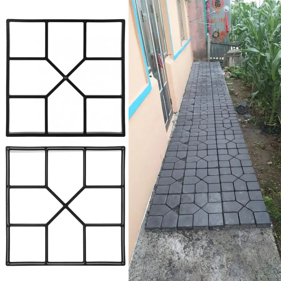 40cm Paving Pavement Concrete Mould Stepping Stone Mold Garden Lawn Paver Walk PP Resin Manual Tool