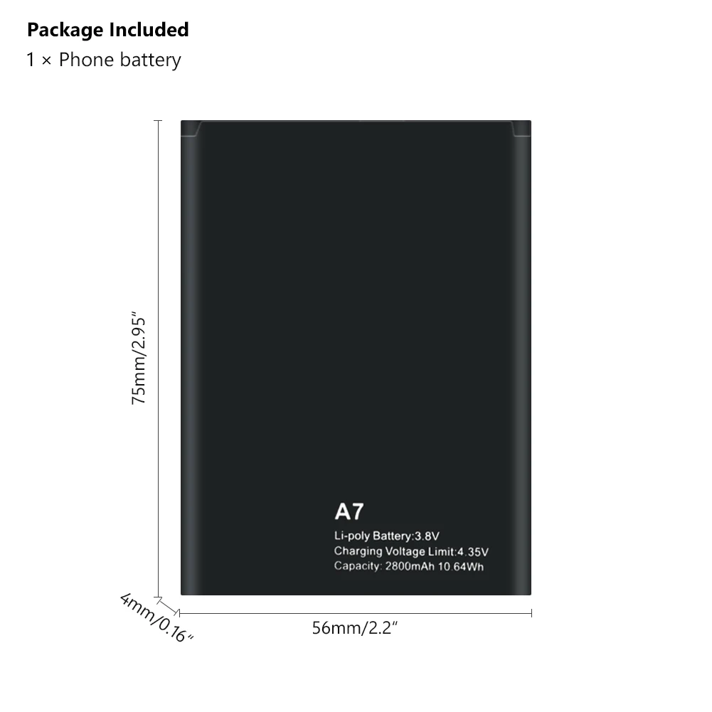 Новая запасная батарея для Blackview A7 2800mAh резервный литий полимерный аккумулятор Pro