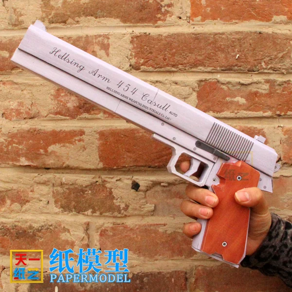 3D бумажная модель Alcatel вампир аниме Hellsing 454 Casull пистолета Diy бумажные игрушки