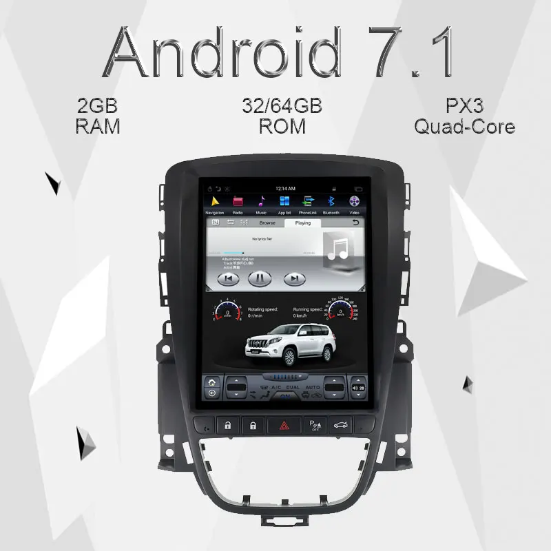 Flash Deal Aotsr Tesla Style Android 7.1 Car No DVD player GPS Navigation Stereo For OPEL Vauxhall Holden Astra J 2010-2013 multimedia 1