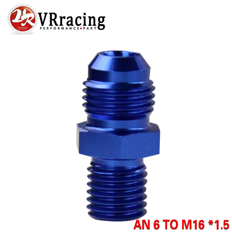 VR RACING BLUE Male 6AN 6 An Flare to M16x1.5 (мм) метрический прямой фитинг от до M16 * 1 5 порта. Адаптер