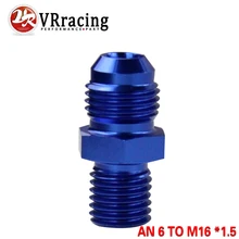 VR-bleu mâle 6AN 6 une fusée à M16x1.5(mm) métrique raccord droit un Port 6 à M16 * 1.5. Adaptateur VR-SL816-06-163-011