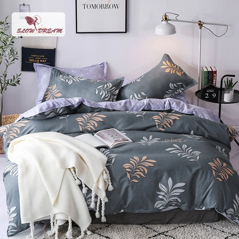 

SlowDream Bedding Set Single Twin Student Double Queen For Adult Duvet Cover Set Bed Linen Sheet Pillowcase Comforter bed Cover