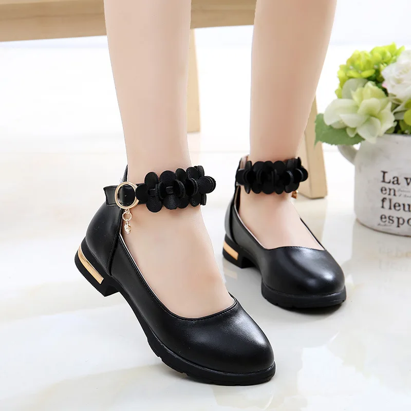 Childrens Student Black leather Shoes Girl Princess Dancing shoes Kids Wedding Party Shoes For Girls 4 5 6 7-15T Red White Black Childrens Student Black leather Shoes Girl Princess Dancing shoes Kids Wedding Party Shoes For Girls 4 5 6 7-15T Red White Black