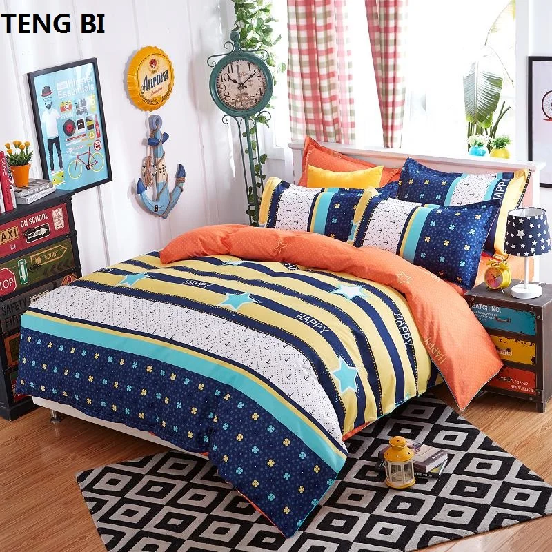 

New arrive Reactive Printing 3/4Pcs bedding sets luxury include Duvet Cover Bed sheet Pillowcase,5 size for choose,Free shipping