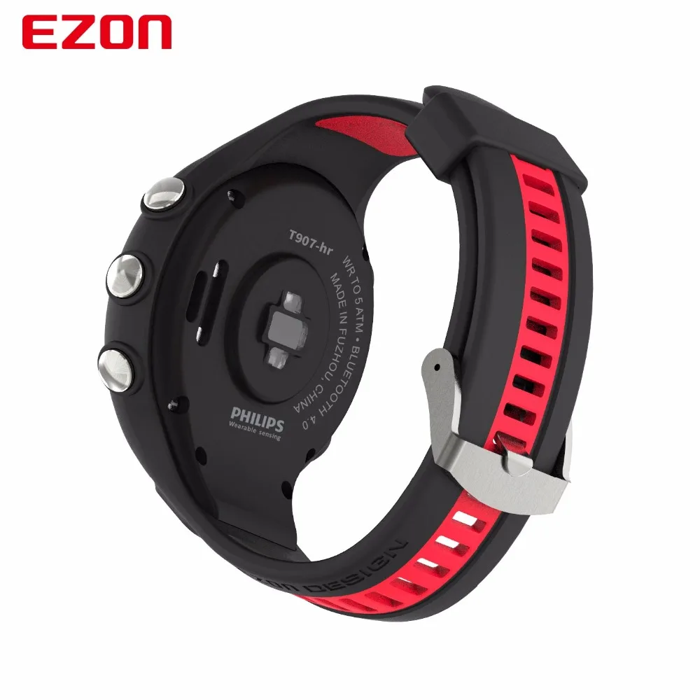 Мужские Цифровые gps-часы для бега с Bluetooth и наручные часы на основе частоты сердечных сокращений, скорости расстояния, калорий EZON T907-HR