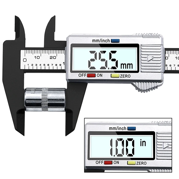 0-150 мм цифровой дисплей Пластиковый штангенциркуль измерительный мини-инструмент линейка