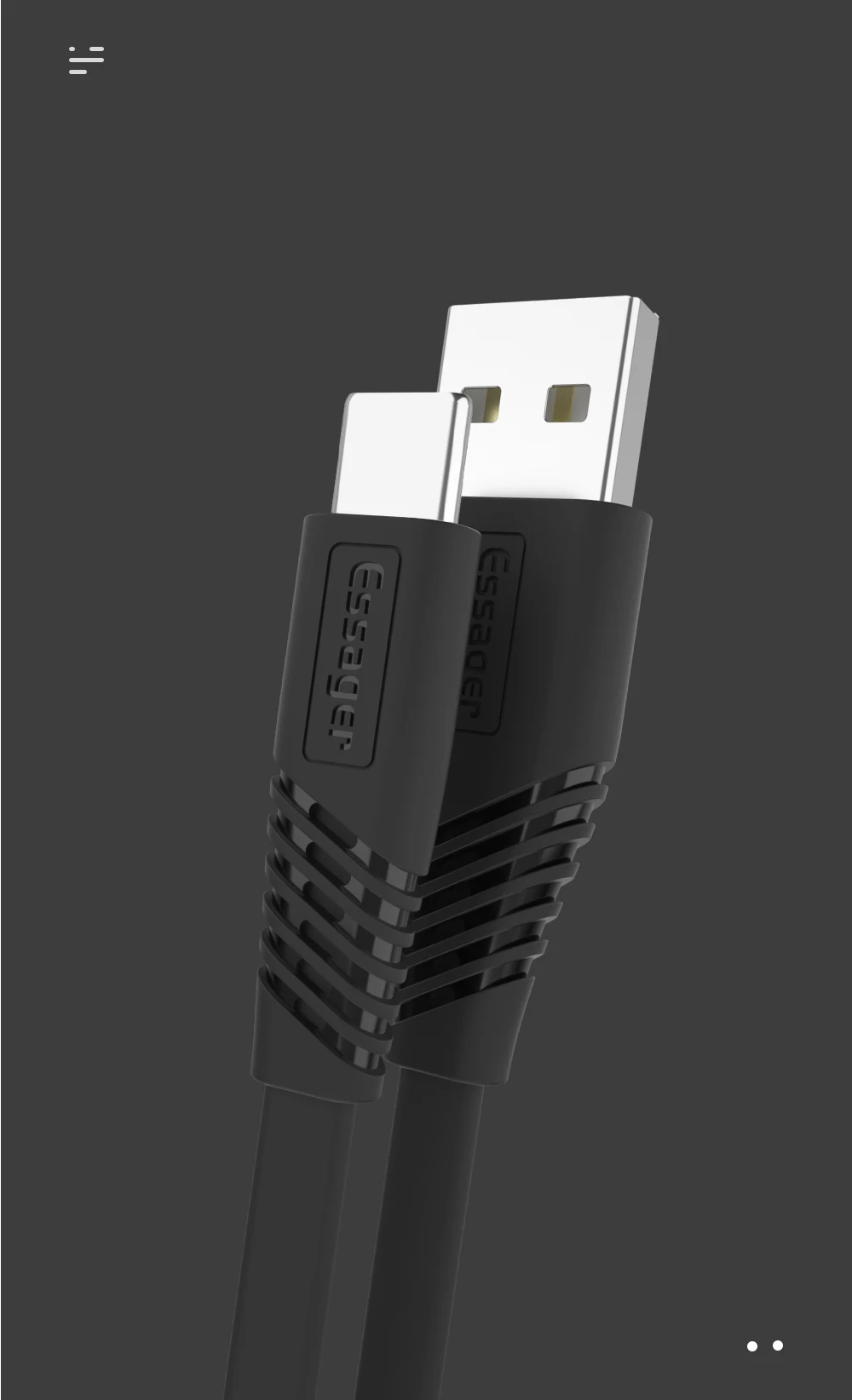 Кабель Essager usb type-C для samsung Xiaomi Redmi Note 8 7 K20 OnePlus 7 Pro провод для быстрой зарядки кабель USBC type-c USB-C зарядное устройство