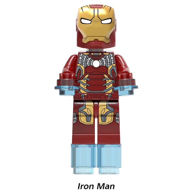 8 шт./компл. LegoING Мстители Marvel Super Heroe Thanos Железный человек Человек паук