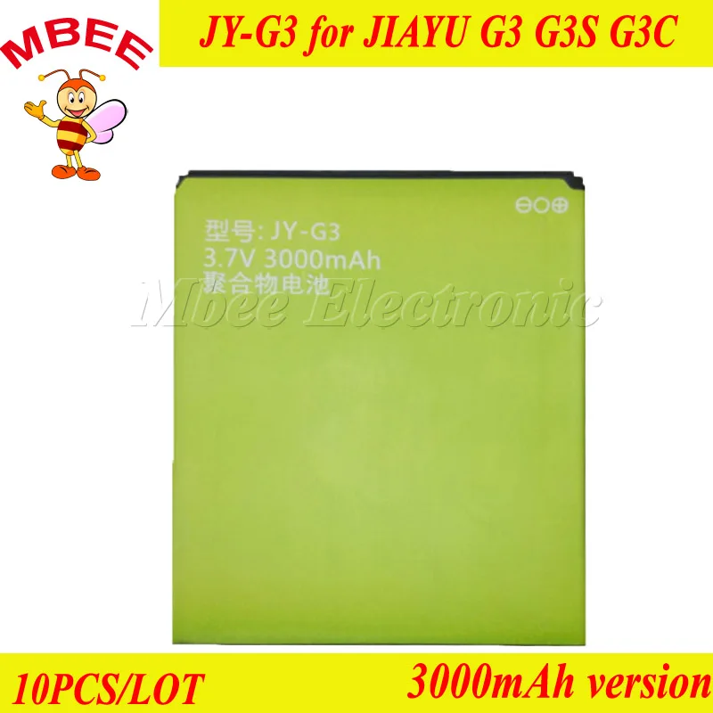 10 шт./лот 3000 мАч версия JY-G3 Батарея для JIAYU G3 G3S G3C JY-G3 Батарея мА/ч. аккумулятор аккумуляторная батарея AKKU PIL