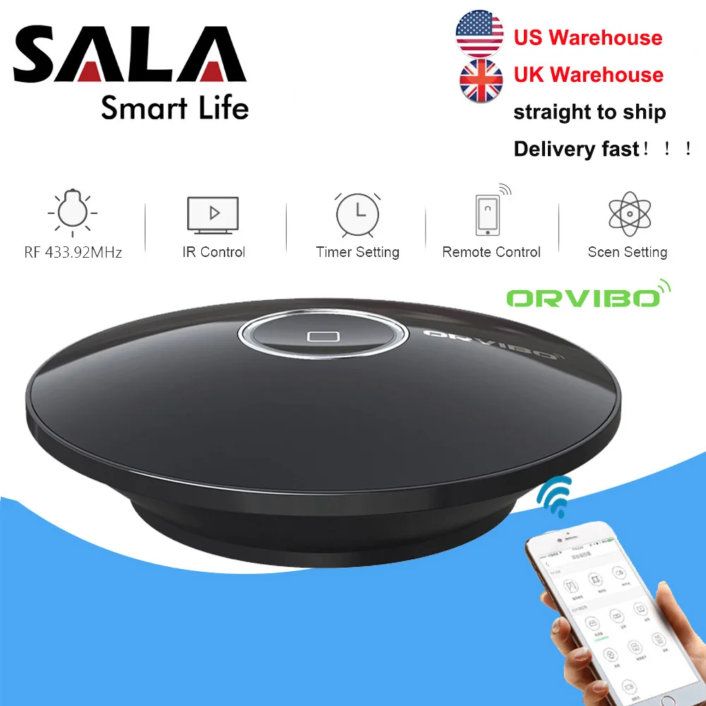 

Orvibo Socket Allone Pro Universal Smart Home Automation Remote Control Wifi IR RF Controller Hub for Alexa google Assistant