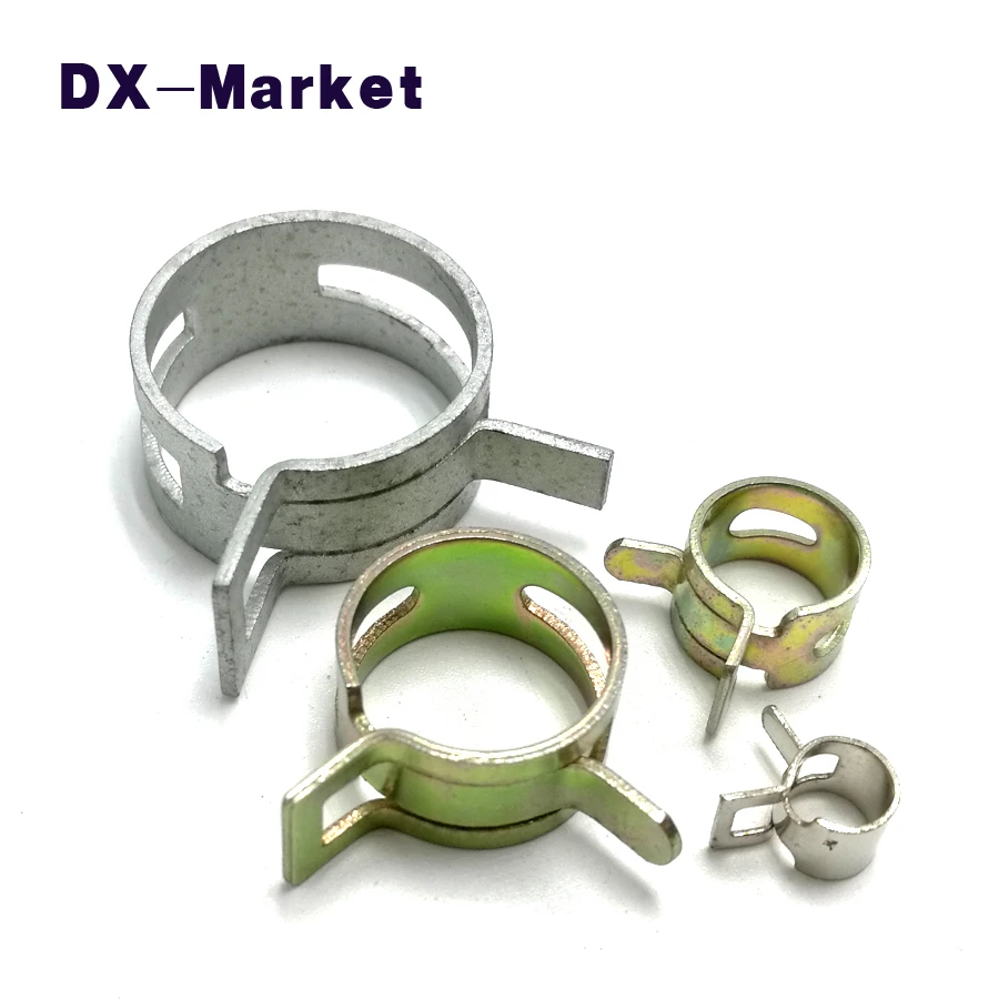 4mm 11mm , 65Mn spring steel fuel spring clip vacuum silicon hose clamp , adjustable clamp